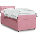 Box spring krevet s madracem ružičasti 80 x 200 cm baršunasti | shoptok.hr