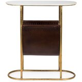 BIZZOTTO Rjava/v zlati barvi stranska mizica z marmorno mizno ploščo 23x53 cm Marmol – | Shoptok.si
