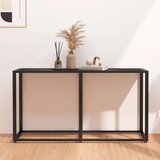 vidaXL Konzolna mizica črni marmor 140x35x75,5 cm kaljeno steklo | Shoptok.si