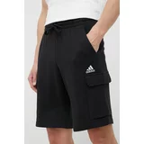 Adidas Bombažne kratke hlače črna barva