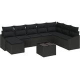  Sjedeća garnitura za vrt 8 kom. Crna poliratan 288,5 x 123,5 x 85 cm | shoptok.hr