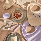 OYOY Mini Mentolno zelen plastičen otroški jedilni pribor 2 ks Pullo – | Shoptok.si