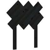  Uzglavlje za krevet Crno 72,5x3x81 cm od masivne borovine | shoptok.hr