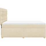  Krevet s oprugama i madracem krem 140x200 cm od tkanine | shoptok.hr