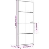 Sobna vrata tanka crna 83 x 201,5 cm kaljeno staklo i aluminij | shoptok.hr