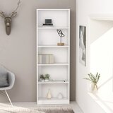 vidaXL Knjižna omara 5-nadstropna bela 60x24x175 cm iverna plošča, (20622174) | Shoptok.si
