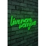 Wallity Live More Worry Less - Green Green Decorative Plastic Led Lighting Cene