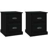 Maison Chic Dvo delni komplet Nočne omarice - Nočne mize črna 39x39x47,5 cm inženirski les, (21688946) Cene