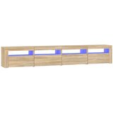 TV ormarić s LED svjetlima boja hrasta sonome 240x35x40 cm | shoptok.hr