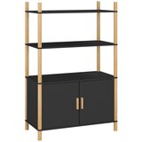  Visoka komoda crna 80 x 40 x 121 cm od konstruiranog drva | shoptok.hr