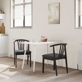  Stolac za blagovanje 2 pcs Svijetlosmeđa i crna Čvrsto drvo | shoptok.hr