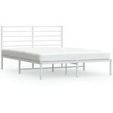 Metalni okvir za krevet s uzglavljem bijeli 160x200 cm | shoptok.hr