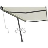 vidaXL prostostoječa avtomatska tenda 500x350 cm krem | Shoptok.si