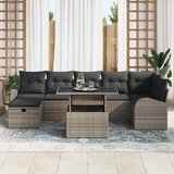  Sjedeća garnitura za vrt 8 kom. Siva poliratan 289 x 124 x 85 cm | shoptok.hr
