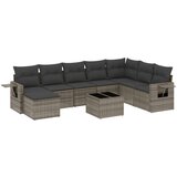  9-dijelni set vrtnih sofa od poliratana s jastucima sivi | shoptok.hr