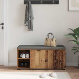  Klupa za hodnik s jastukom Staro drvo 100 x 38 x 46 cm | shoptok.hr