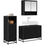  Set namještaja za kupaonicu 3 kom. Crni hrast 90 x 33 x 60 cm | shoptok.hr