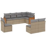  8-dijelni set vrtnih sofa od poliratana s jastucima bež | shoptok.hr