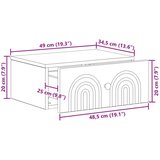 Stenski nočni omarici 2 pcs Dimljen hrast 49 x 34,5 x 20 cm, (5000209790) | Shoptok.si
