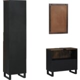 vidaXL Set namještaja za kupaonicu 3 pcs Orah smeđa 38 x 33 x 160 cm | shoptok.hr
