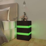 vidaXL LED noćni ormarić sjajni crni 45 x 35 x 67 cm konstruirano drvo | Eponuda.com