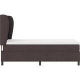  Krevet s podnicama i madracem tamno smeđi 90x200 cm tkanina | shoptok.hr