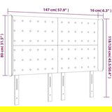  Posteljno vzglavje belo 147x16x118/128 cm umetno usnje, (20951715) | Shoptok.si