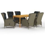  7-dijelni vrtni blagovaonski set smeđi | shoptok.hr