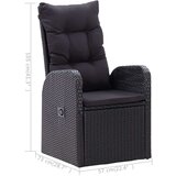  3-dijelni vrtni blagovaonski set crni | shoptok.hr