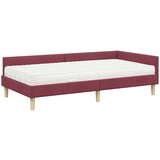  Kotni okvir postelje z matrico z vzmetnico 2 pcs Siva blago, (5000121473) | Shoptok.si