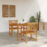 vidaXL 3-delni vrtni jedilni set iz trdnega lesa akacije | Shoptok.si