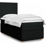  Krevet s oprugama i madracem crni 100 x 200 cm od tkanine | shoptok.hr