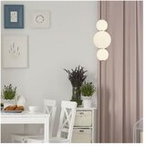 Searchlight Snowball Viseča svetilka s 3 lučmi, kromirana z opalnim steklenim senčnikom, (22100964) | Shoptok.si