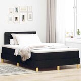 s opruga kutije s jastukom Crna 120 x 190 cm tkanina | shoptok.hr