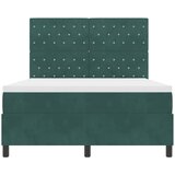  LED Box Spring Krevet Tamnozelena 140 x 190 cm Baršun | shoptok.hr