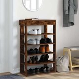 vidaXL Regal za čevlje dimljen hrast 60x30x98 cm inženirski les | Shoptok.si