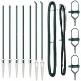 vidaXL Stupovi ograde s klinom 7 kom Ø32 mm 140 cm Galvanizirani čelik Cijene