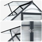  Vrtni staklenik s vratima Antracit 183,5 x 63,5 x 207 cm | shoptok.hr