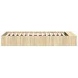  Okvir za krevet boja hrasta 90 x 190 cm od konstruiranog drva | shoptok.hr