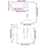 Vanjski set za igru od impregnirane borovine | shoptok.hr