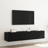TV zidni ormar s LED svjetlima 2 pcs Crni hrast 80 x 35 x 31 cm | shoptok.hr