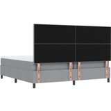 Box Spring Krevet s Madracem &amp Klupom Svjetlosiva 200x200 cm Tkanina | shoptok.hr