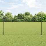 vidaXL Stupovi ograde 22 kom U-kanal Sivi 140 cm Čelik | shoptok.hr