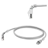 1233160020 RJ45 omrežni kabel\, Patch kabel CAT 6a S/FTP 2.00 m siva UL-certificirano 1 kos, (20419497)