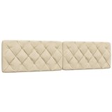 vidaXL Postelja z vzmetnico krem 200x200 cm blago | Shoptok.si