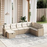 vidaXL 8-dijelni set vrtnih sofa od poliratana s jastucima bež | shoptok.hr