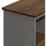 vidaXL Bivak HALDEN z drsnimi vrati sive barve 80x40x80 cm masivni les | Shoptok.si