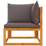vidaXL Kutna vrtna sofa s jastucima od masivnog drva bagrema | shoptok.hr
