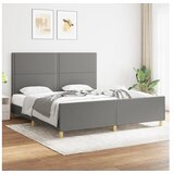  Okvir za krevet s uzglavljem tamnosivi 180 x 200 cm od tkanine | shoptok.hr
