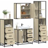 Maison Chic Kopalniški sestavi - Kopalniška garnitura 4-delna sonoma hrast inženirski les, (21787332) | Shoptok.si